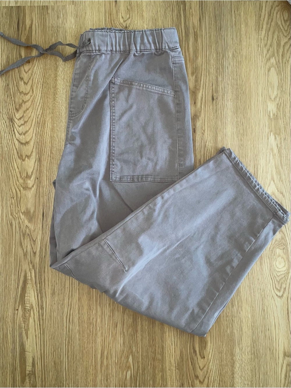 Women's Elastic Waist Utility Joggers - Gray